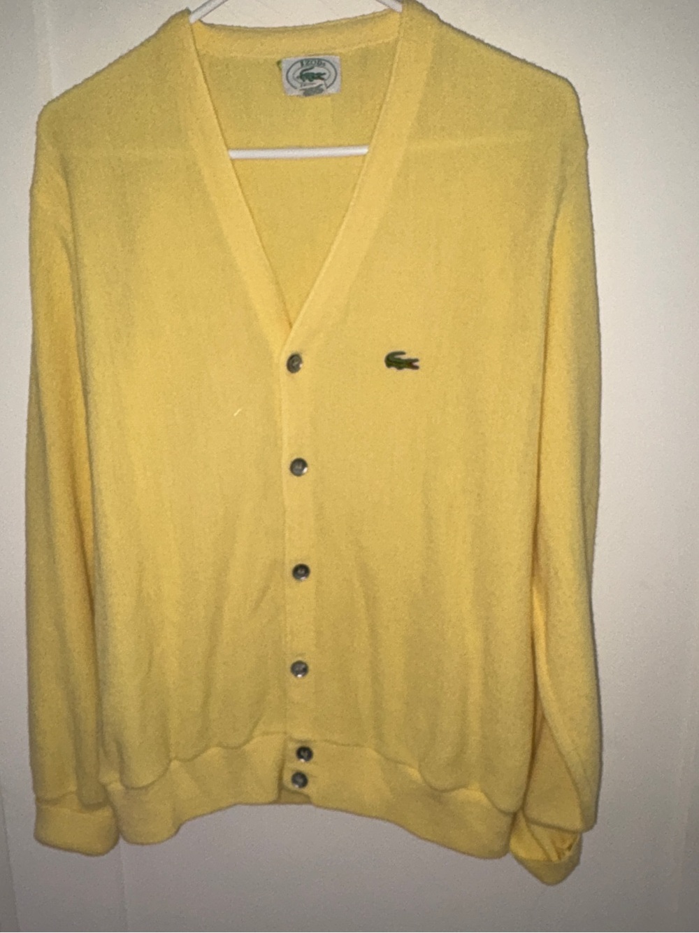 vintage Izod Lacoste cardigan sweater sz M EUC LN Made in USA